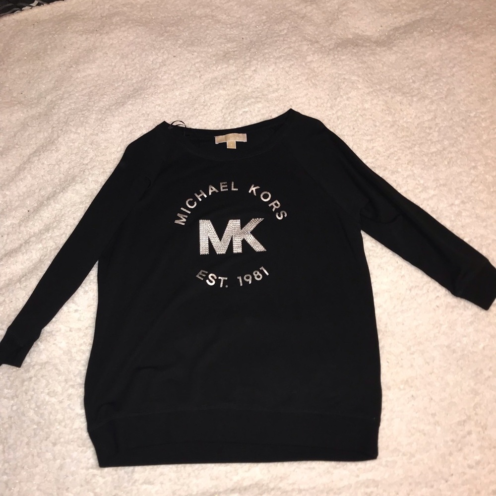 NEW Michael Kors Crop Sleeve Shirt
